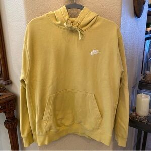 NIKE Yellow Hoodie Sweatshirt Size Large
